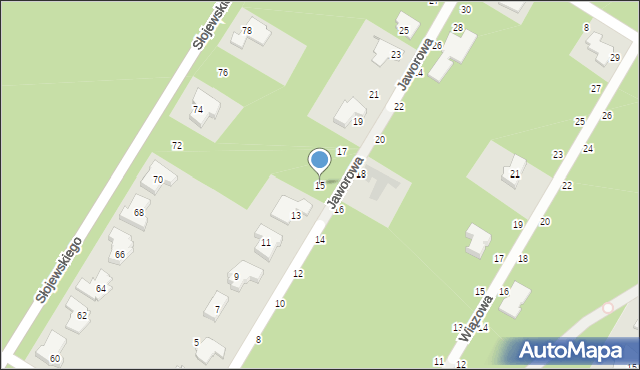 Magdalenka, Jaworowa, 15, mapa Magdalenka