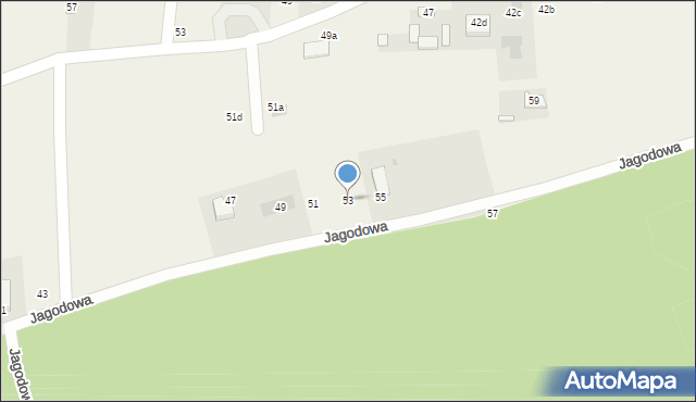 Majdan Mętowski, Jagodowa, 53, mapa Majdan Mętowski