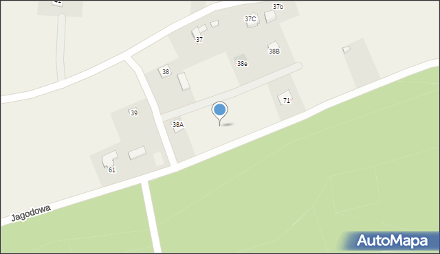 Majdan Mętowski, Jagodowa, 65, mapa Majdan Mętowski