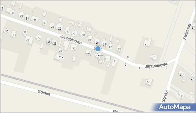 Maków, Jarzębinowa, 15, mapa Maków