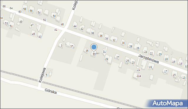 Maków, Jarzębinowa, 33, mapa Maków