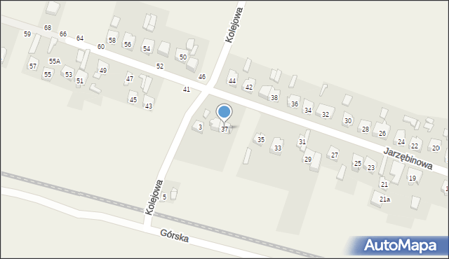 Maków, Jarzębinowa, 37, mapa Maków