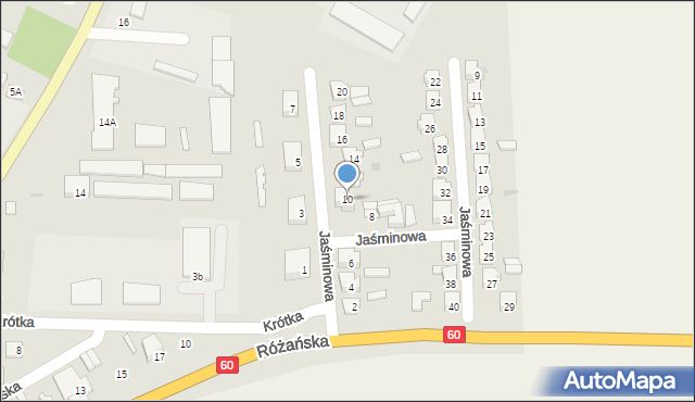 Maków Mazowiecki, Jaśminowa, 10, mapa Maków Mazowiecki