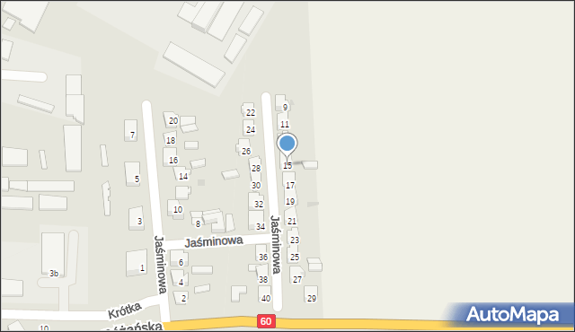 Maków Mazowiecki, Jaśminowa, 15, mapa Maków Mazowiecki