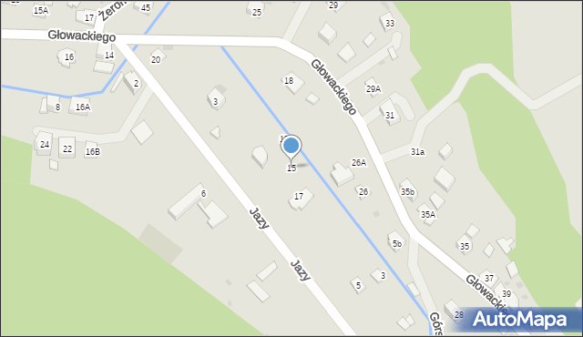 Maków Podhalański, Jazy, 15, mapa Maków Podhalański