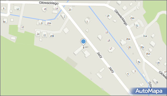 Maków Podhalański, Jazy, 6, mapa Maków Podhalański