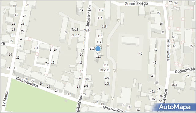 Malbork, Jagiellońska, 112, mapa Malborka