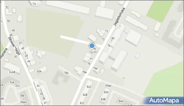 Malbork, Jagiellońska, 76, mapa Malborka