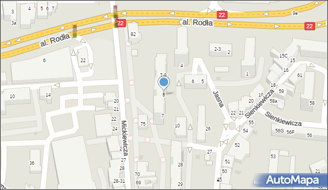 Malbork, Jasna, 8, mapa Malborka