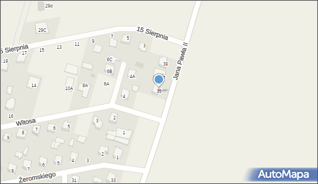 Małkinia Górna, Jana Pawła II, 35, mapa Małkinia Górna