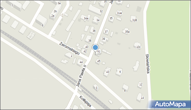 Małomice, Jana Pawła II, 41A, mapa Małomice