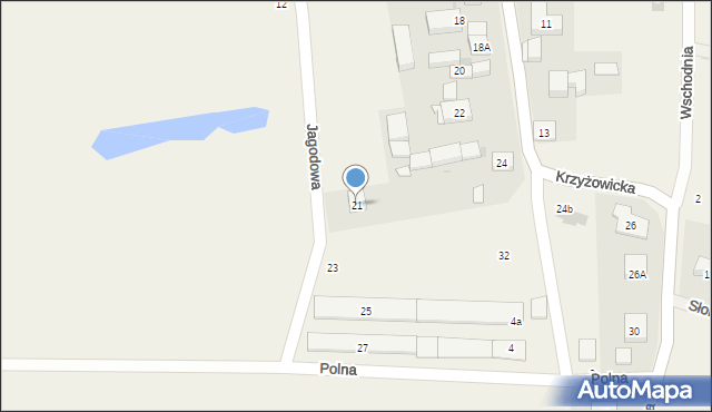 Małuszów, Jagodowa, 21, mapa Małuszów