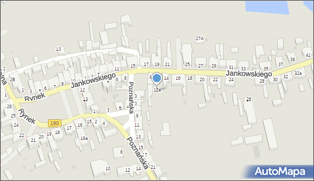 Margonin, Jankowskiego Kazimierza, 12a, mapa Margonin