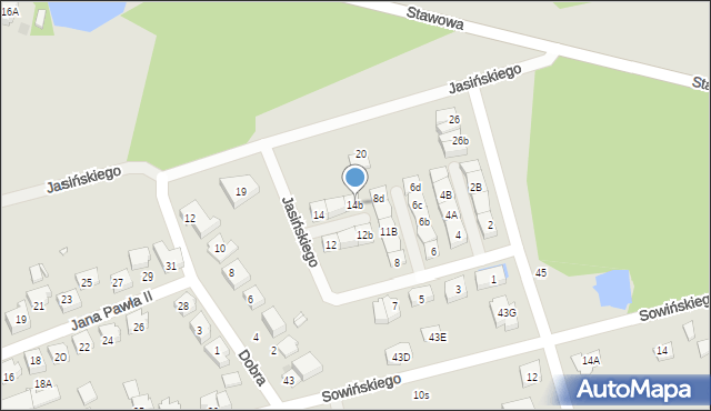 Marki, Jasińskiego Tadeusza, 14b, mapa Marki