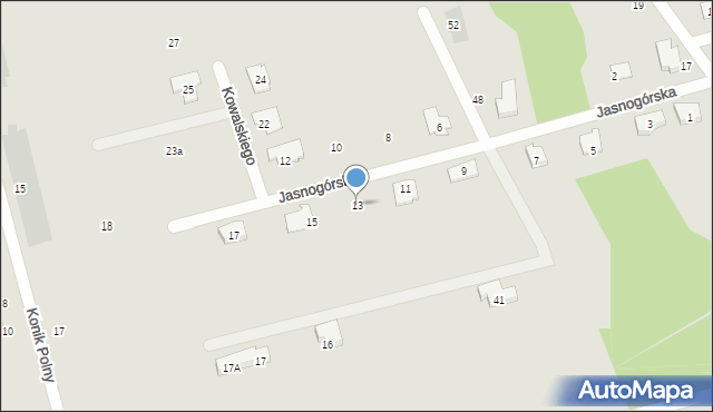 Marki, Jasnogórska, 13, mapa Marki