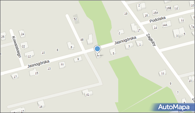 Marki, Jasnogórska, 7, mapa Marki