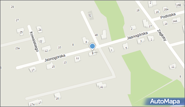 Marki, Jasnogórska, 9, mapa Marki