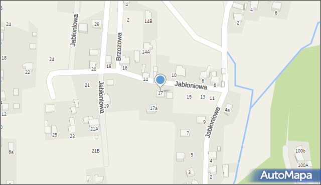 Marklowice, Jabłoniowa, 17, mapa Marklowice
