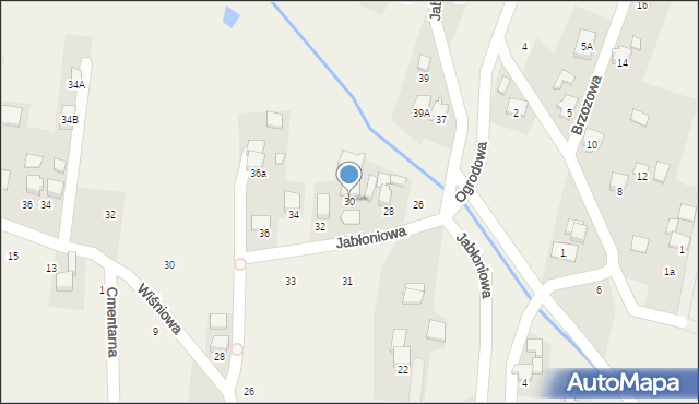 Marklowice, Jabłoniowa, 30, mapa Marklowice