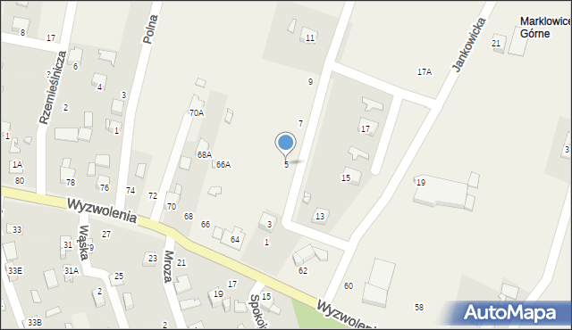 Marklowice, Jankowicka, 5, mapa Marklowice