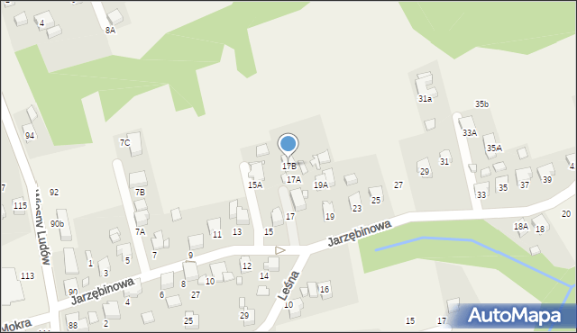 Marklowice, Jarzębinowa, 17B, mapa Marklowice