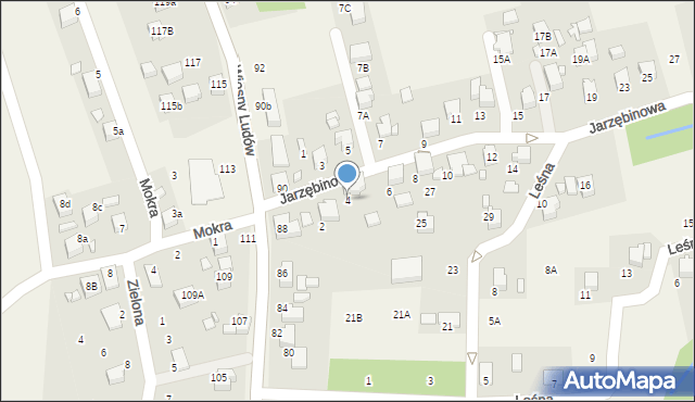 Marklowice, Jarzębinowa, 4, mapa Marklowice