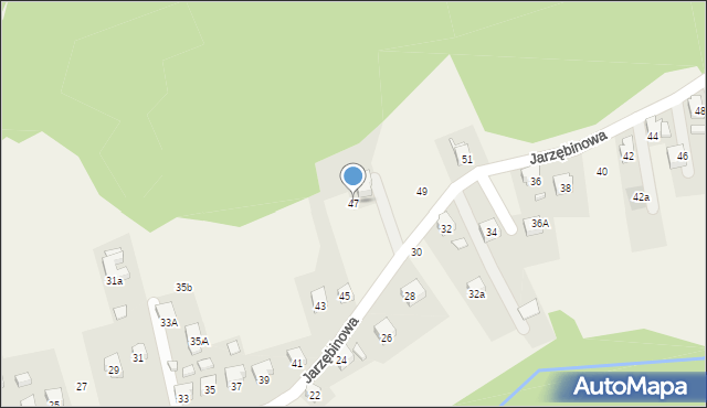 Marklowice, Jarzębinowa, 47, mapa Marklowice