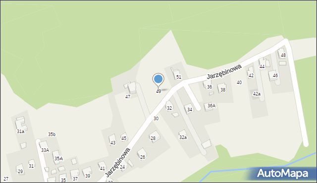 Marklowice, Jarzębinowa, 49, mapa Marklowice