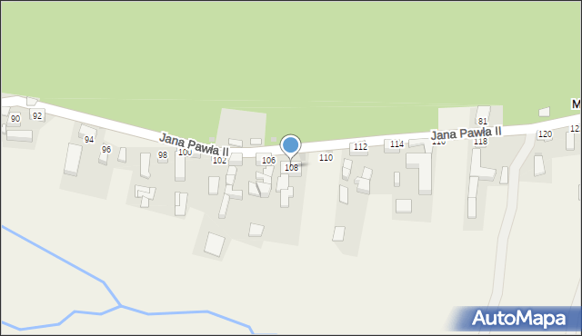 Maruszyna, Jana Pawła II, 108, mapa Maruszyna