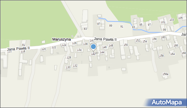 Maruszyna, Jana Pawła II, 142, mapa Maruszyna