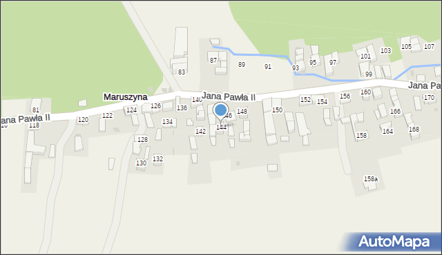 Maruszyna, Jana Pawła II, 144, mapa Maruszyna