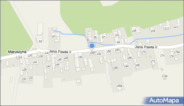 Maruszyna, Jana Pawła II, 152, mapa Maruszyna