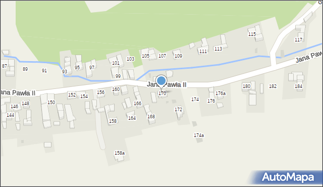 Maruszyna, Jana Pawła II, 170, mapa Maruszyna