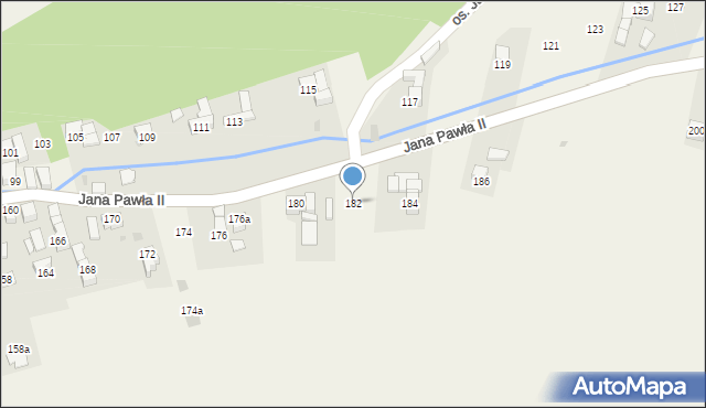 Maruszyna, Jana Pawła II, 182, mapa Maruszyna
