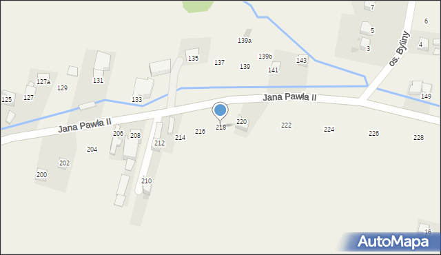 Maruszyna, Jana Pawła II, 218, mapa Maruszyna