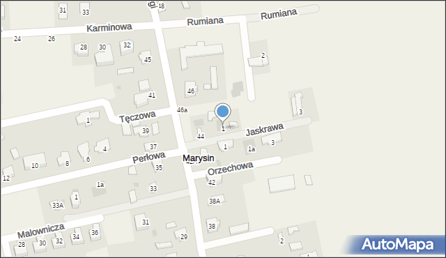 Marysin, Jaskrawa, 1, mapa Marysin