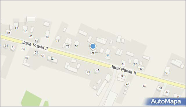 Masłów Pierwszy, Jana Pawła II, 68, mapa Masłów Pierwszy