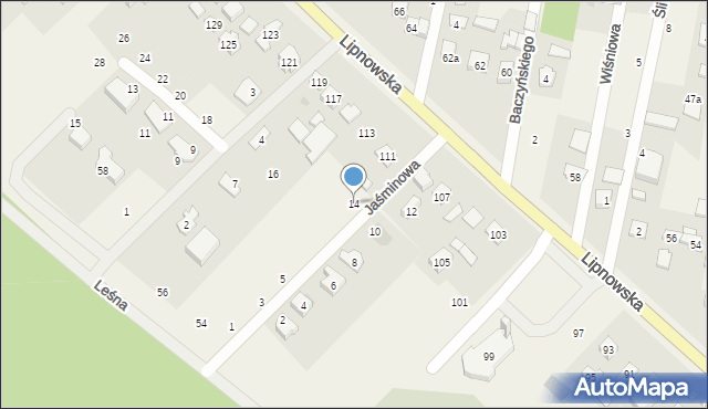 Maszewo Duże, Jaśminowa, 14, mapa Maszewo Duże