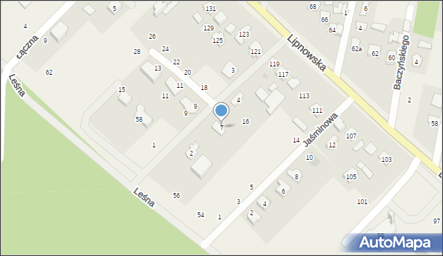 Maszewo Duże, Jaśminowa, 7, mapa Maszewo Duże