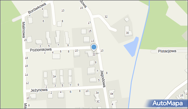 Mechlin, Jagodowa, 11, mapa Mechlin