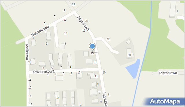 Mechlin, Jagodowa, 15, mapa Mechlin