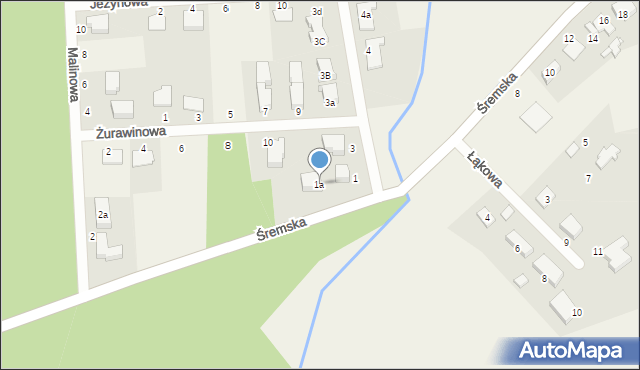 Mechlin, Jagodowa, 1a, mapa Mechlin