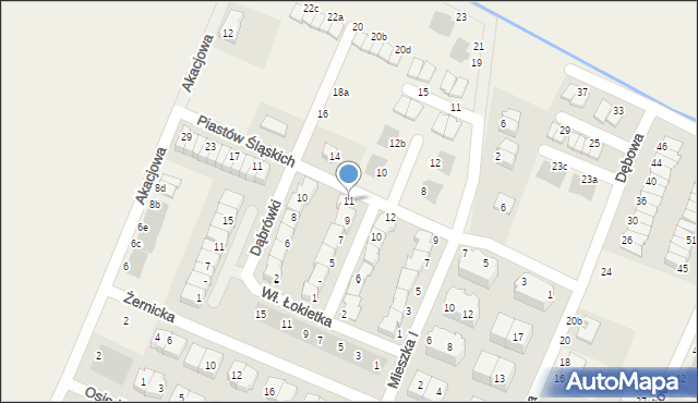 Mędłów, Jana II Dobrego, 11, mapa Mędłów