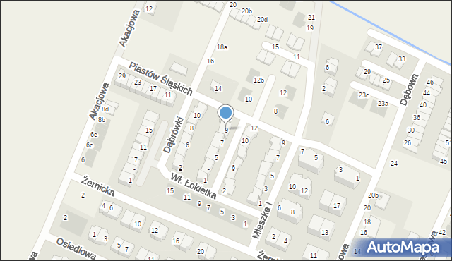 Mędłów, Jana II Dobrego, 9, mapa Mędłów