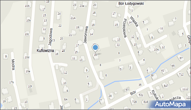 Meszna, Jaworowa, 10, mapa Meszna