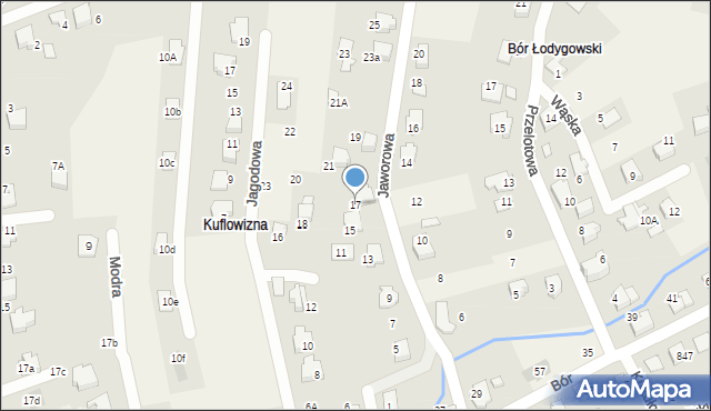 Meszna, Jaworowa, 17, mapa Meszna