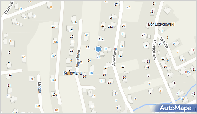 Meszna, Jaworowa, 21, mapa Meszna