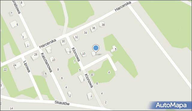 Miasteczko Śląskie, Jaworowa, 1, mapa Miasteczko Śląskie