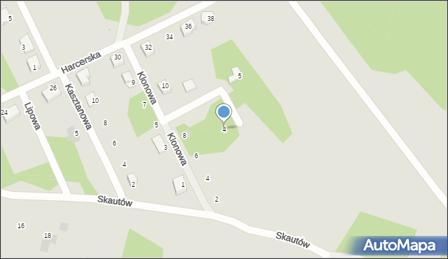 Miasteczko Śląskie, Jaworowa, 4, mapa Miasteczko Śląskie