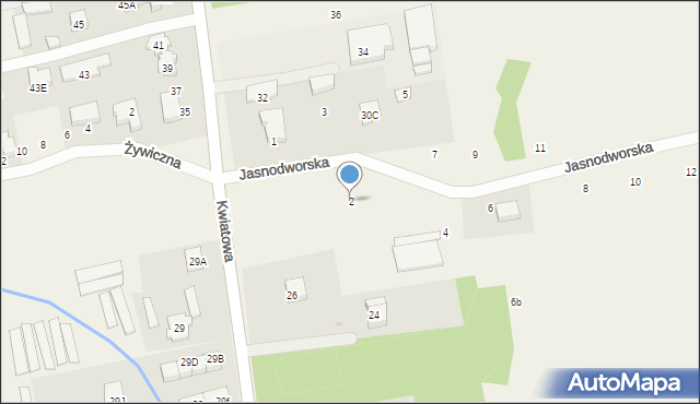 Michałów-Grabina, Jasnodworska, 2, mapa Michałów-Grabina